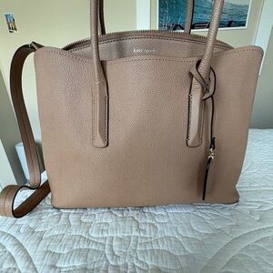 kate spade Taupe Pebbled Leather Tote